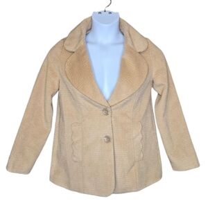 LIZ LISA Jfashion Shojo tan scalloped short peacoat S